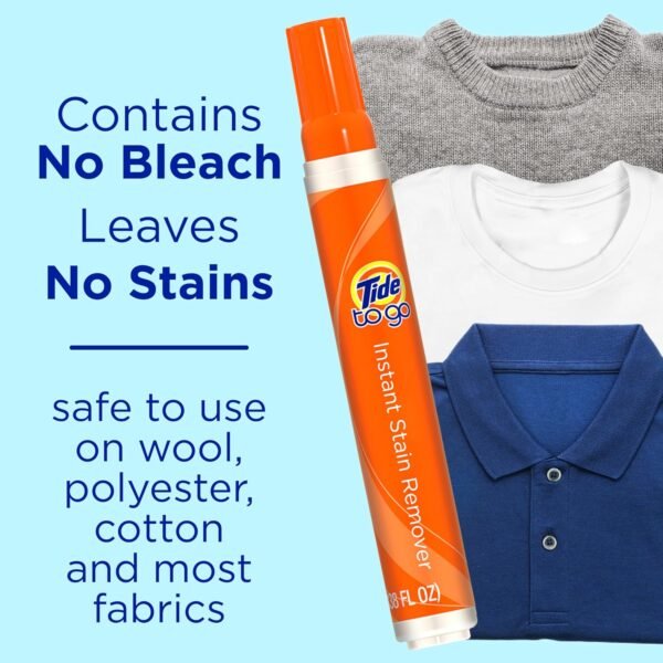 Tide Stain Remover for Clothes, To Go Pen, Instant Spot Remover for Clothes, Travel & Pocket Size, 1 Count - Image 6